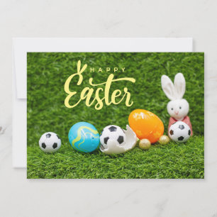 Cartes Pour Fêtes Annuelles Soccer Joueur de voeux de Pâques