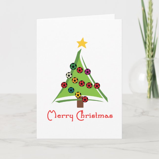 Cartes Pour Fêtes Annuelles SoccerChickChristmasTree (Devant)