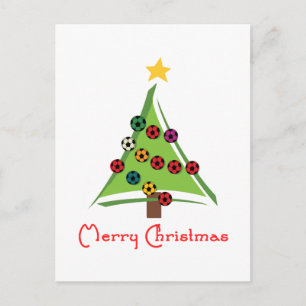 Cartes Pour Fêtes Annuelles SoccerChickChristmasTree
