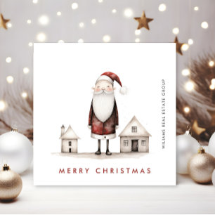 Cartes Pour Fêtes Annuelles Société de Noël minimaliste du Père Noël