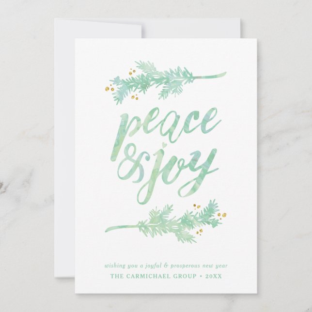 Cartes Pour Fêtes Annuelles Société Paix & Joie Noël Non Photo Vacances Ca (Devant)