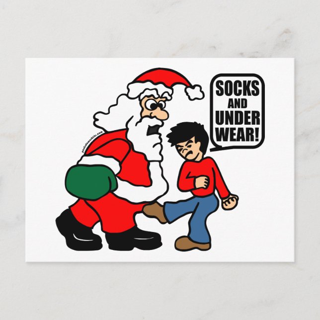 CARTES POUR FÊTES ANNUELLES SOCKS ET UNDERWEAR DE CHRISTMAS (Devant)