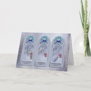 Cartes Pour Fêtes Annuelles Soeur et beau-frère, Oiseaux de jardin Noël Wi-Fi