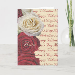 Cartes Pour Fêtes Annuelles Soeur Heureuse Sainte-Valentin Rose