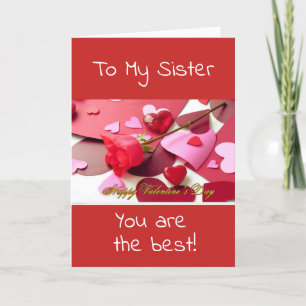 CARTES POUR FÊTES ANNUELLES **SOEUR** SOUHAITE QUE VOUS CHOCOLATES ET AIMEZ LA