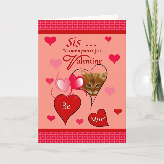 Cartes Pour Fêtes Annuelles Soeur Valentine's Day - purr-fect (Devant)