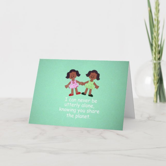 Cartes Pour Fêtes Annuelles Soeurs, amies (Devant)