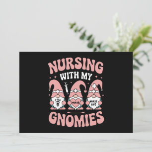 Cartes Pour Fêtes Annuelles Soins Avec Mes Gnomies Infirmière Gnome Vie Saint-