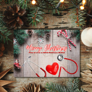 Cartes Pour Fêtes Annuelles Soins de santé Noël salutations avec amour