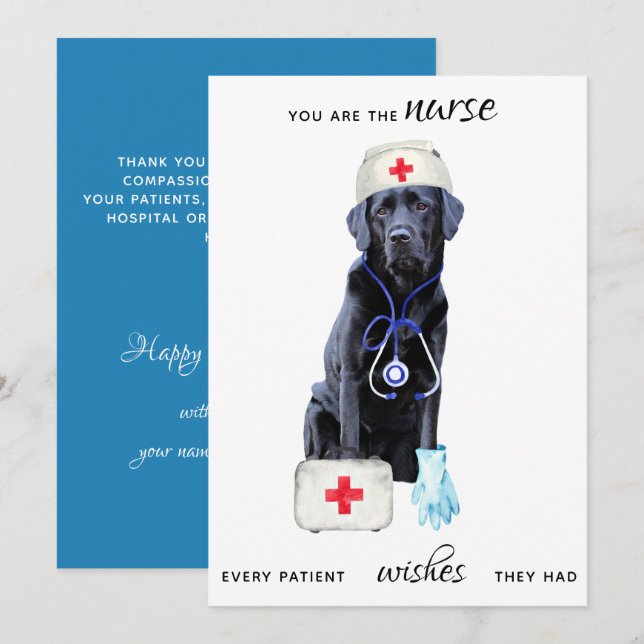 Cartes Pour Fêtes Annuelles Soins infirmiers Médicales personnalisés Semaine d (Devant / Derrière)