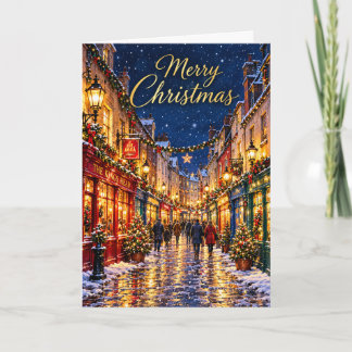 Cartes Pour Fêtes Annuelles Soir de Noël enneigé à Galway