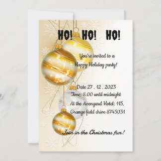 Cartes Pour Fêtes Annuelles Soirée de Noël Enchantée: Votre