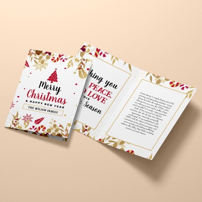 Cartes Pour Fêtes Annuelles Soirée de noël joyeux avec flocons de neige (Créateur téléchargé)