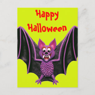 Cartes Pour Fêtes Annuelles Soirée d'Halloween Cute Bat
