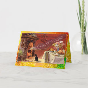 Cartes Pour Fêtes Annuelles Soirée Thanksgiving