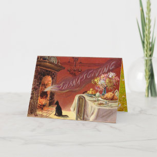 Cartes Pour Fêtes Annuelles Soirée Thanksgiving