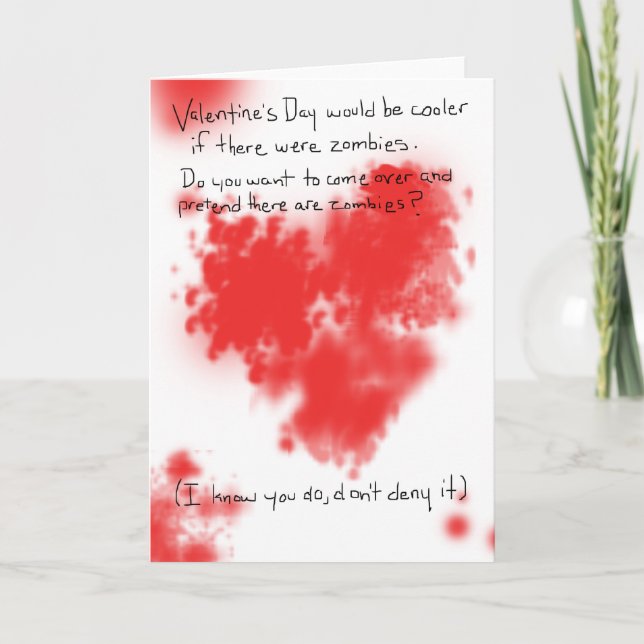 Cartes Pour Fêtes Annuelles Sois à moi, Zombie Valentine (Devant)