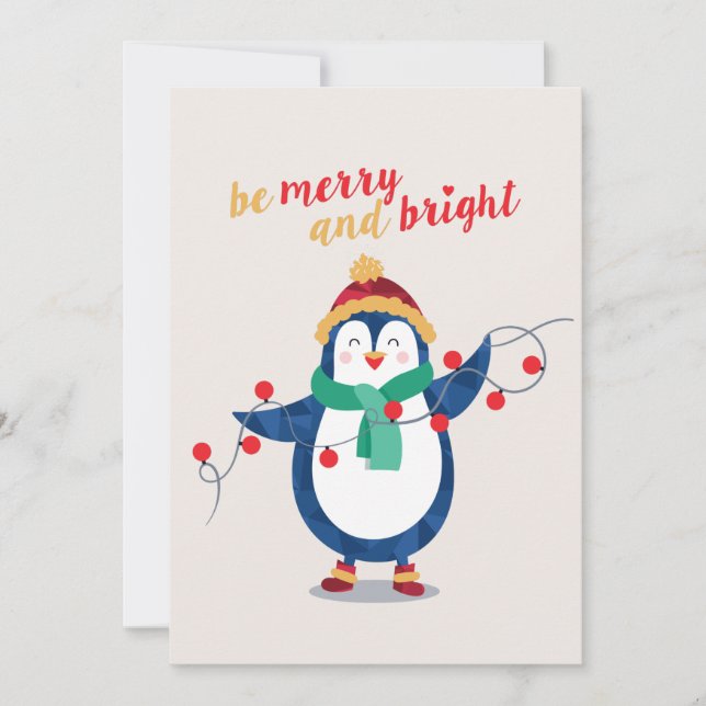 Cartes Pour Fêtes Annuelles Sois joyeux et mignonne Noël (Devant)