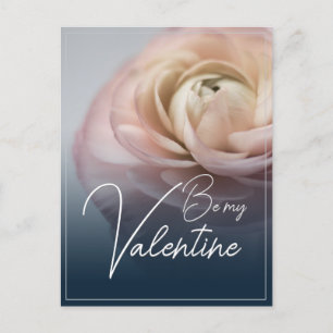 Cartes Pour Fêtes Annuelles Sois ma Saint Valentin avec une grande rose rose