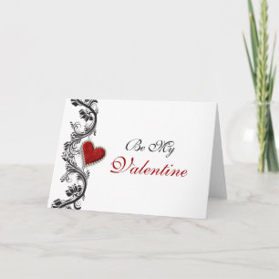 Cartes Pour Fêtes Annuelles "Sois ma Saint Valentin" coeur rouge romantique