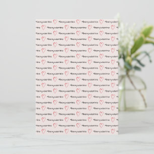 Cartes Pour Fêtes Annuelles Sois Mon Coeur rose Minimal Valentine