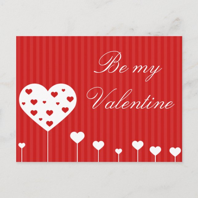 Cartes Pour Fêtes Annuelles Sois mon Saint-Valentin Beau Coeur Rouge (Devant)