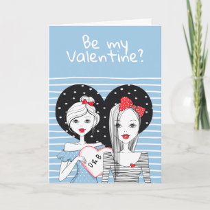 Cartes Pour Fêtes Annuelles Sois Mon Thème Lesbien Valentine