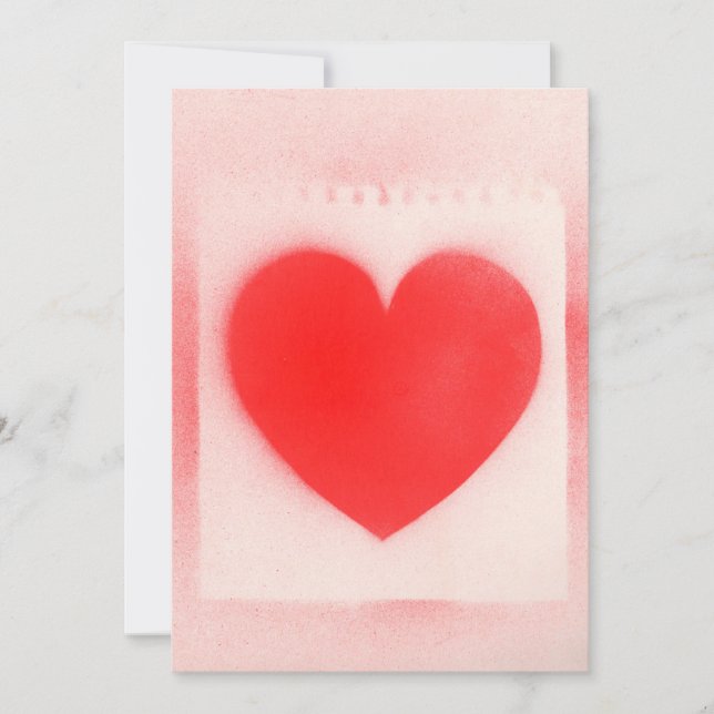 Cartes Pour Fêtes Annuelles Sois mon Valentin note cœur rouge (Devant)