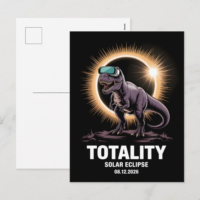 Cartes Pour Fêtes Annuelles Solar Eclipse 2026 Totality Celebration (Devant / Derrière)