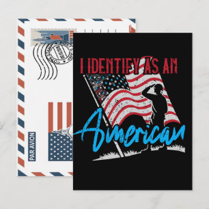 Cartes Pour Fêtes Annuelles Soldat américain patriote saluant le drapeau