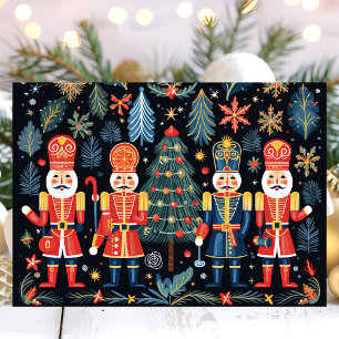 Cartes Pour Fêtes Annuelles Soldats des Noisettes et Arbre de Noël