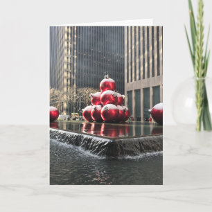 Cartes Pour Fêtes Annuelles Soleil et neige NYC Rockefeller Center Noël
