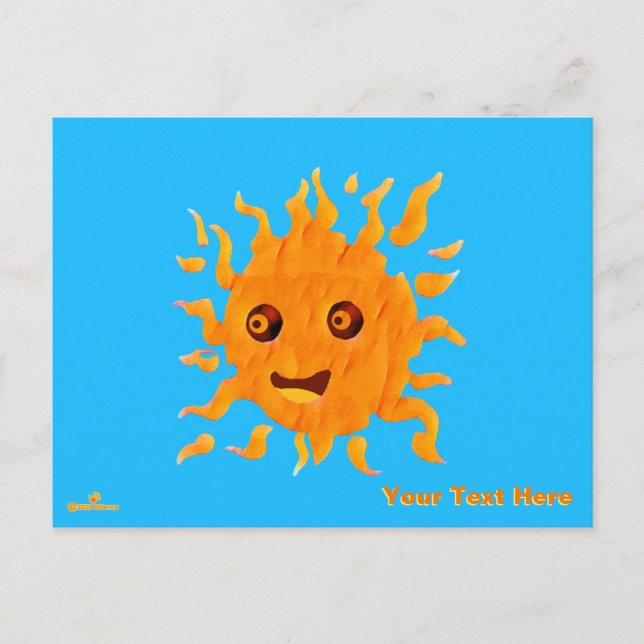 Cartes Pour Fêtes Annuelles Soleil souriant lunaire (Devant)