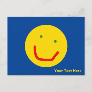 Cartes Pour Fêtes Annuelles Soleil souriant, visage joyeux