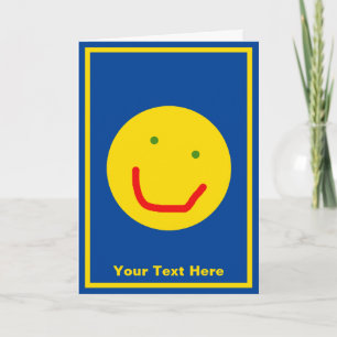 Cartes Pour Fêtes Annuelles Soleil souriant, visage joyeux