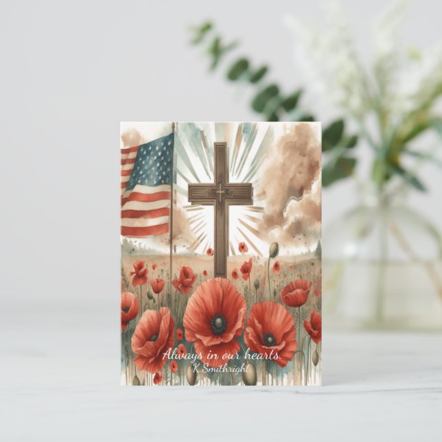 Cartes Pour Fêtes Annuelles Soleil sur la vaillance tombée (Debout devant)