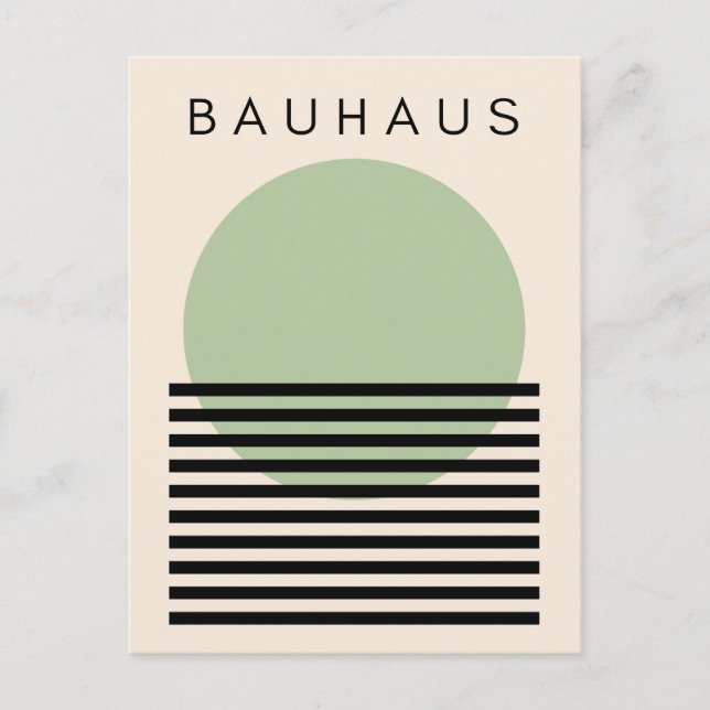 Cartes Pour Fêtes Annuelles Soleil vert du Bauhaus (Devant)