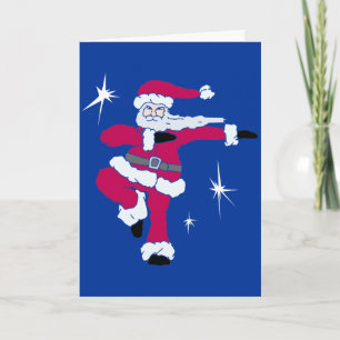 Cartes Pour Fêtes Annuelles Solide de Steppin Père Noël en solo