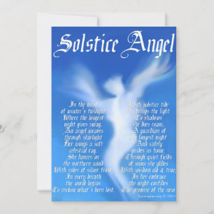 Cartes Pour Fêtes Annuelles Solstice Angel