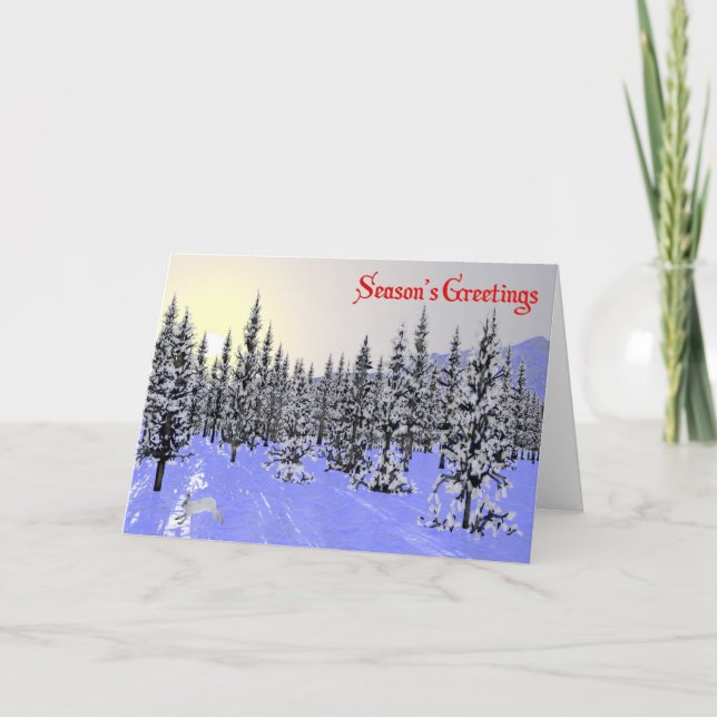 Cartes Pour Fêtes Annuelles Solstice d'hiver (Devant)