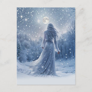 Cartes Pour Fêtes Annuelles Solstice d'hiver Bohemian Neige Yule vacances
