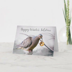 Cartes Pour Fêtes Annuelles Solstice d'hiver Dove et ornement