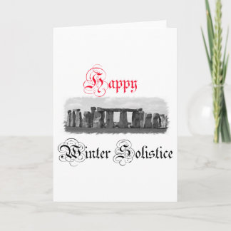 Cartes Pour Fêtes Annuelles Solstice d'hiver heureux Stonehenge