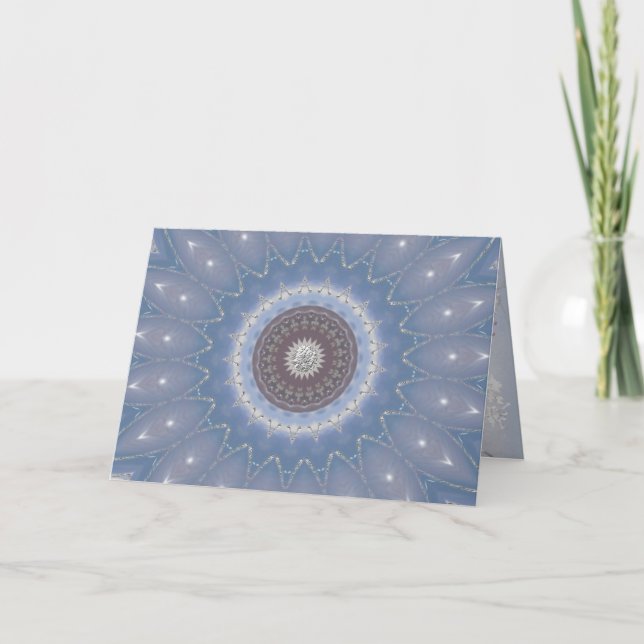 Cartes Pour Fêtes Annuelles Solstice d'hiver Mandala ! (Devant)