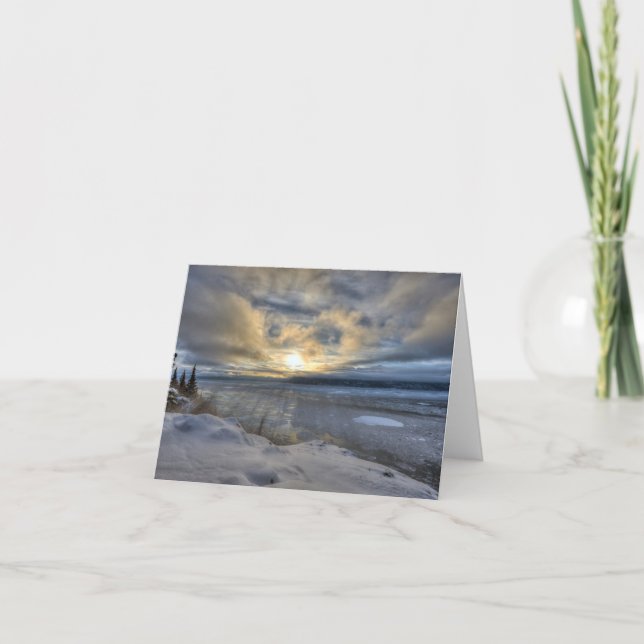 Cartes Pour Fêtes Annuelles Solstice d'hiver Turnagain Arme (Devant)