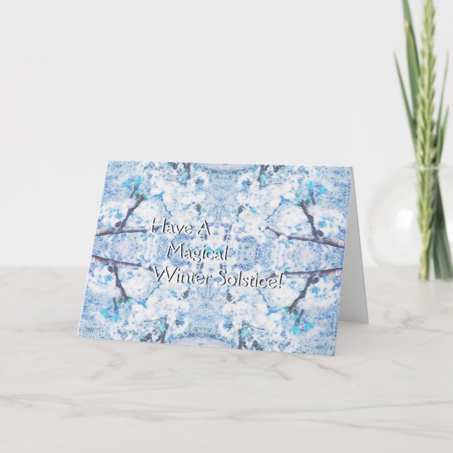 Cartes Pour Fêtes Annuelles Solstice d'hiver Yule neige Noël (Devant)