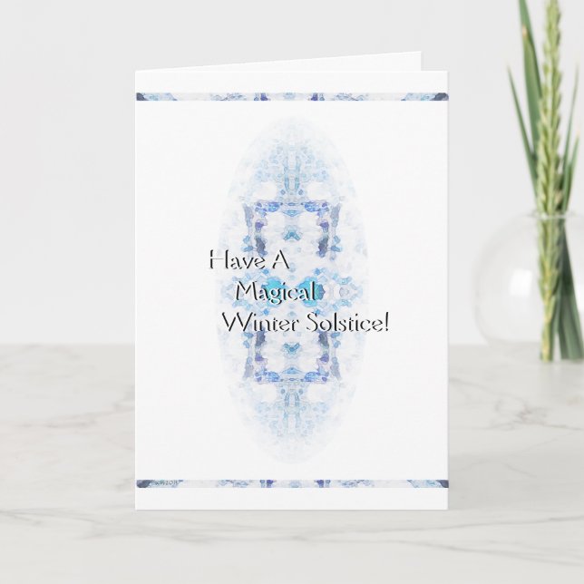 Cartes Pour Fêtes Annuelles Solstice d'hiver Yule neige Noël (Devant)