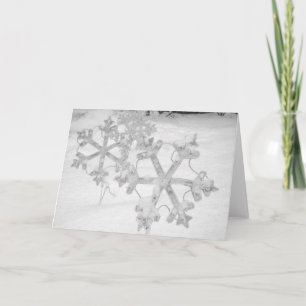 Cartes Pour Fêtes Annuelles Solstice & Nouvel An : Flocons de neige