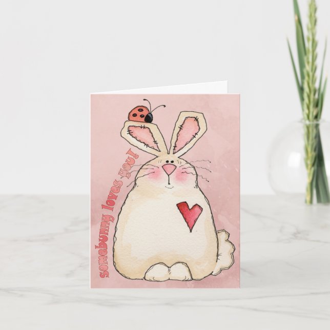 Cartes Pour Fêtes Annuelles Somebunny (Devant)