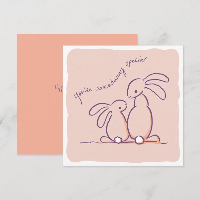 Cartes Pour Fêtes Annuelles Somebunny Special - rabbit Valentine (Devant / Derrière)